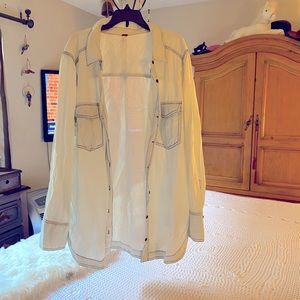 Free People Shirt clear blue , size L